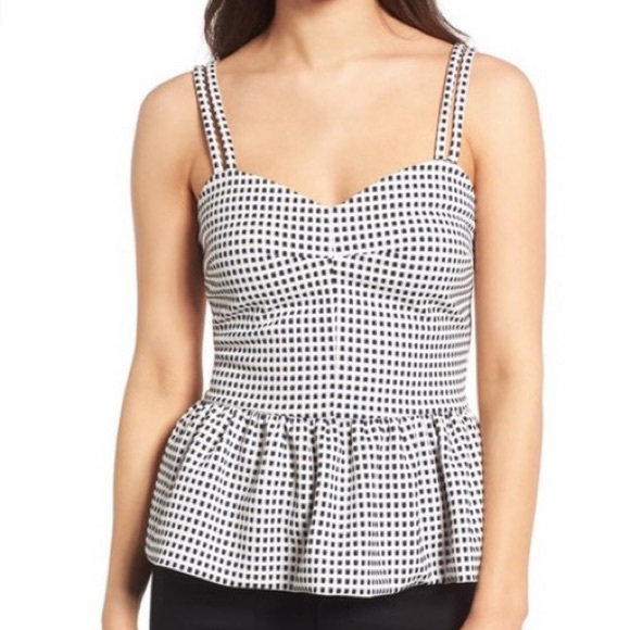 Chelsea28 Tops - Chelsea28 Checkered Peplum Top